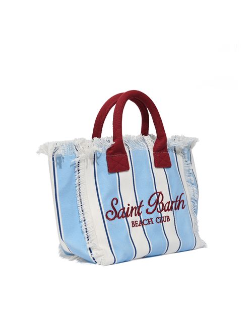 Borsa Colette Beach Stripes in canvas con fantasia a righe Mc2 Saint Barth | COL000100938L